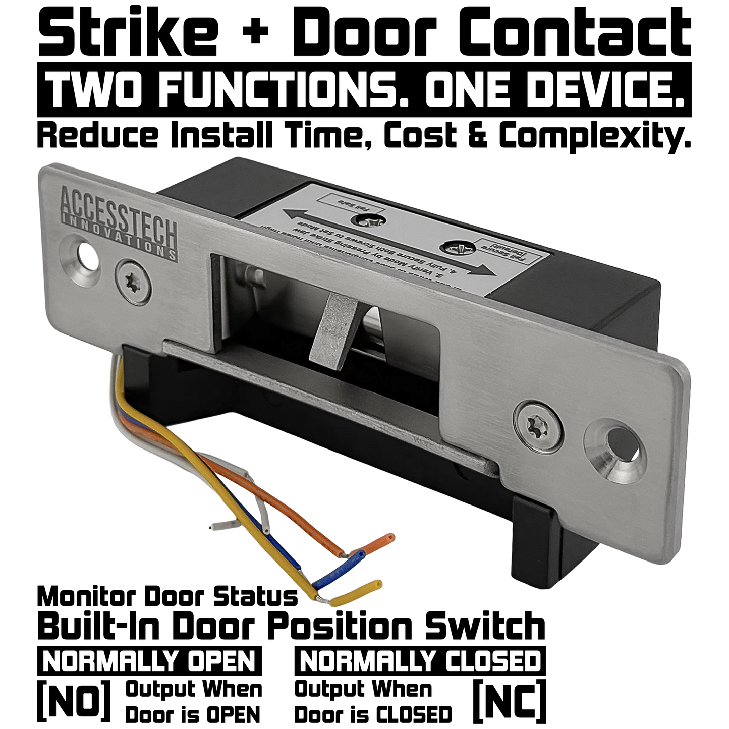 Electric Door Strike with Door Position Switch | 12VDC