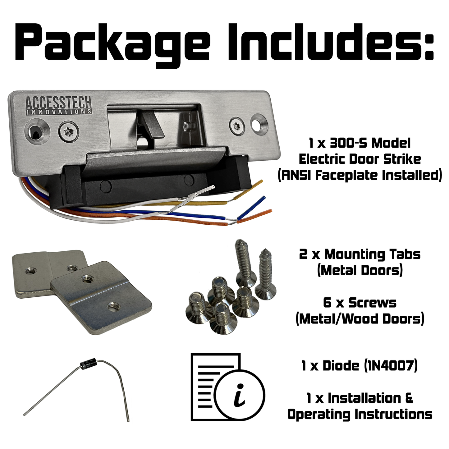 Electric Door Strike with Door Position Switch | 12VDC